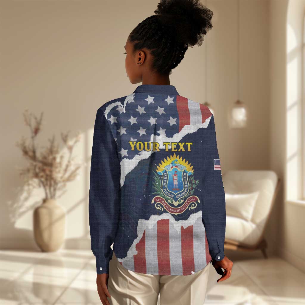 Personalized 54th Massachusetts Infantry Regiment Women Casual Shirt American Flag Heritage - Wonder Print Shop