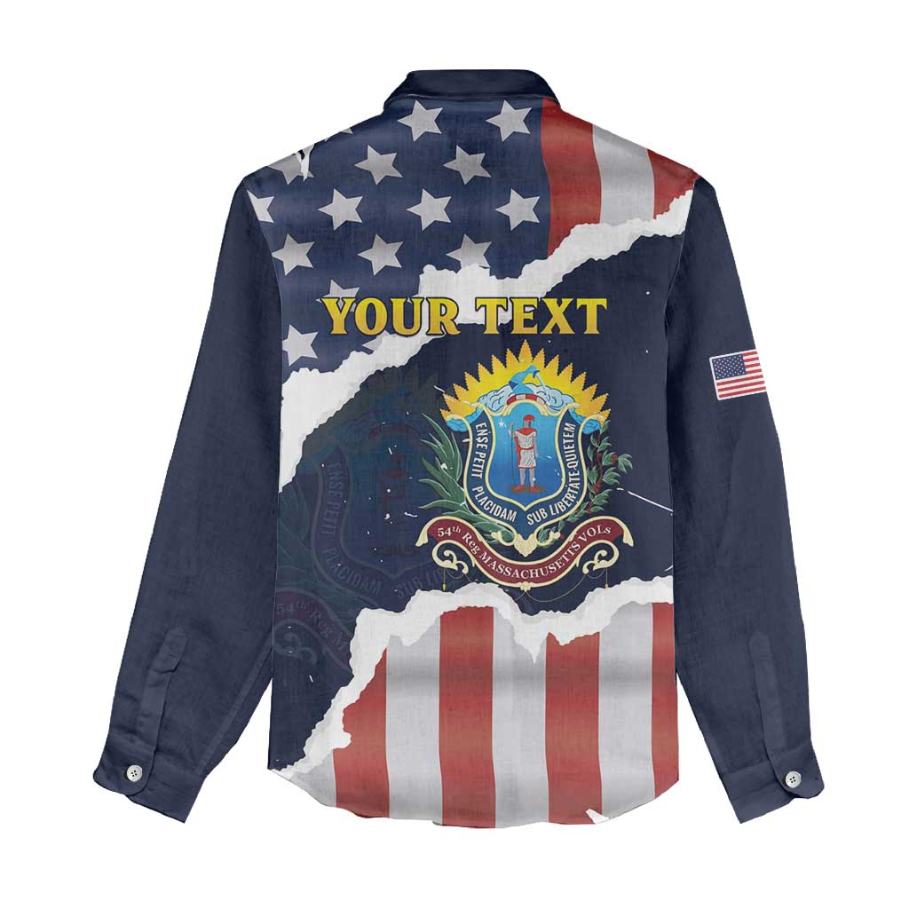 Personalized 54th Massachusetts Infantry Regiment Women Casual Shirt American Flag Heritage - Wonder Print Shop
