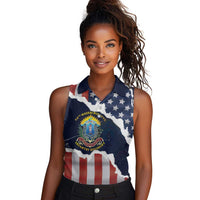 Personalized 54th Massachusetts Infantry Regiment Women Sleeveless Polo Shirt American Flag Heritage - Wonder Print Shop