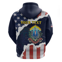 Personalized 54th Massachusetts Infantry Regiment Zip Hoodie American Flag Heritage - Wonder Print Shop