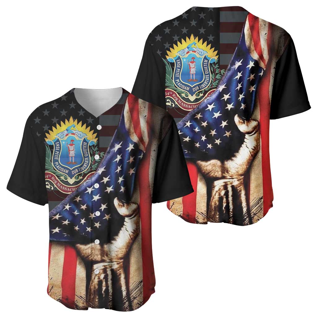 54th Massachusetts Infantry Regiment Baseball Jersey Flag of Freedom - Wonder Print Shop