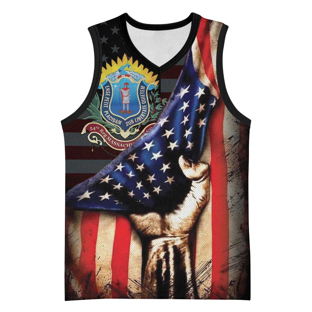 54th Massachusetts Infantry Regiment Basketball Jersey Flag of Freedom - Wonder Print Shop