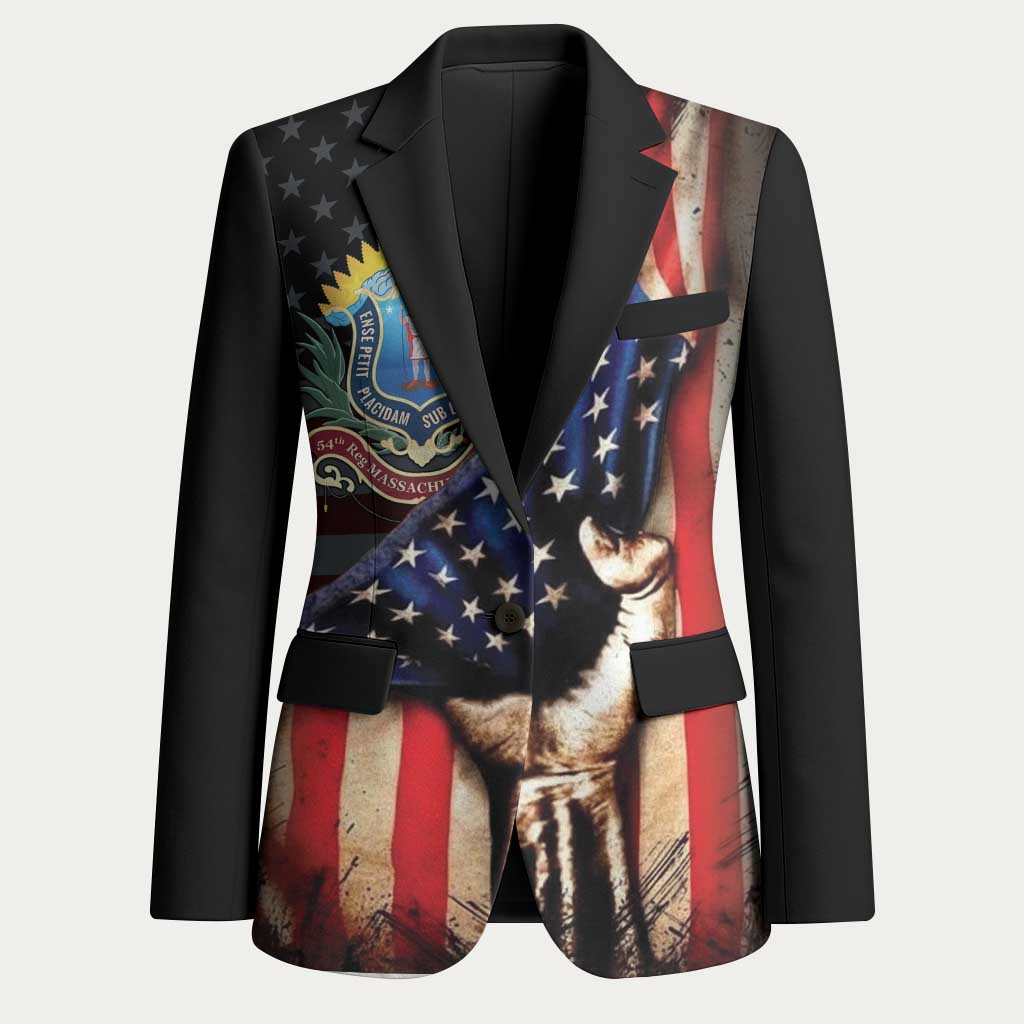 54th Massachusetts Infantry Regiment Blazer Flag of Freedom - Wonder Print Shop