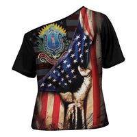 54th Massachusetts Infantry Regiment Cross Shoulder Shirt Flag of Freedom - Wonder Print Shop