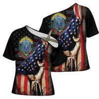 54th Massachusetts Infantry Regiment Cross Shoulder Shirt Flag of Freedom - Wonder Print Shop