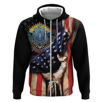 54th Massachusetts Infantry Regiment Hoodie Flag of Freedom - Wonder Print Shop