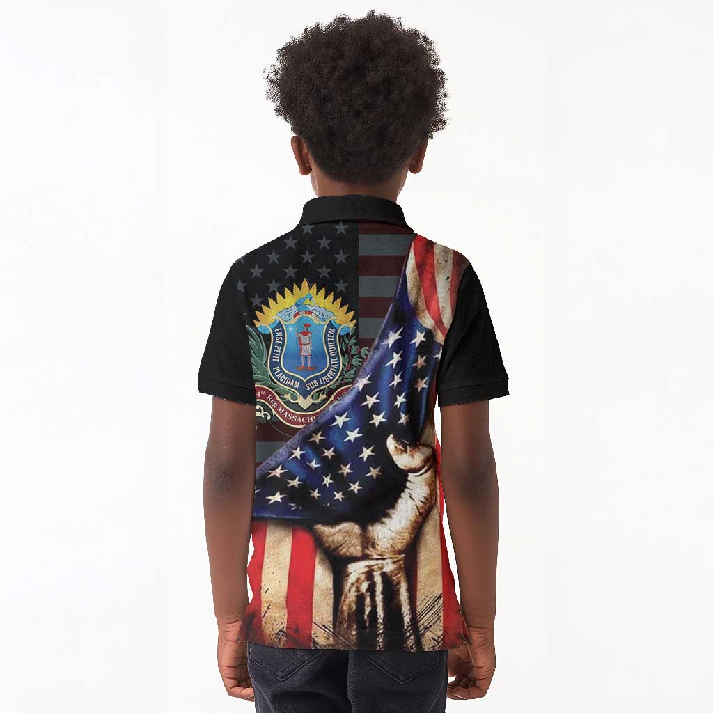 54th Massachusetts Infantry Regiment Kid Polo Shirt Flag of Freedom - Wonder Print Shop