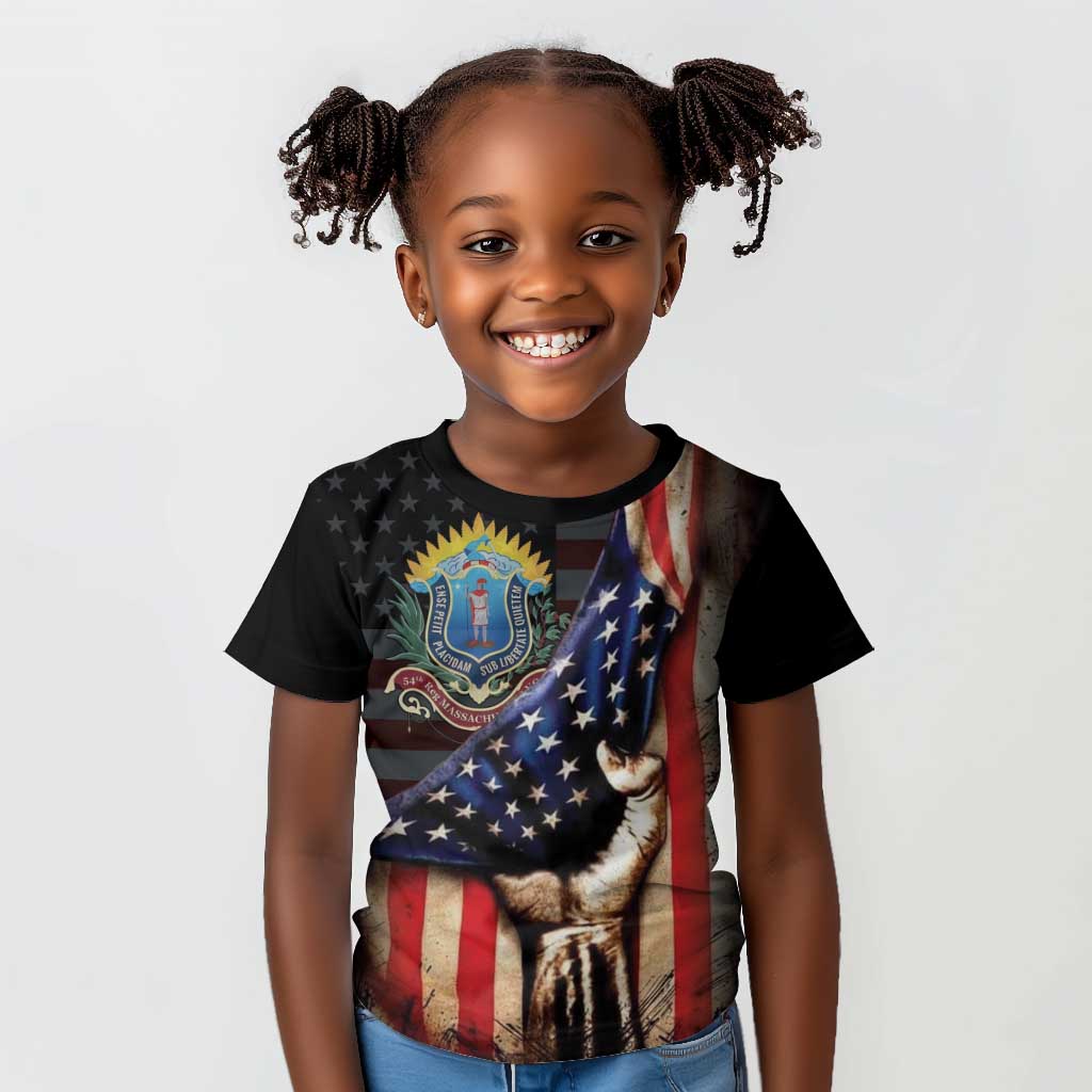 54th Massachusetts Infantry Regiment Kid T shirt Flag of Freedom - Wonder Print Shop