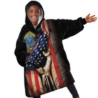 54th Massachusetts Infantry Regiment Kid Wearable Blanket Hoodie Flag of Freedom - Wonder Print Shop