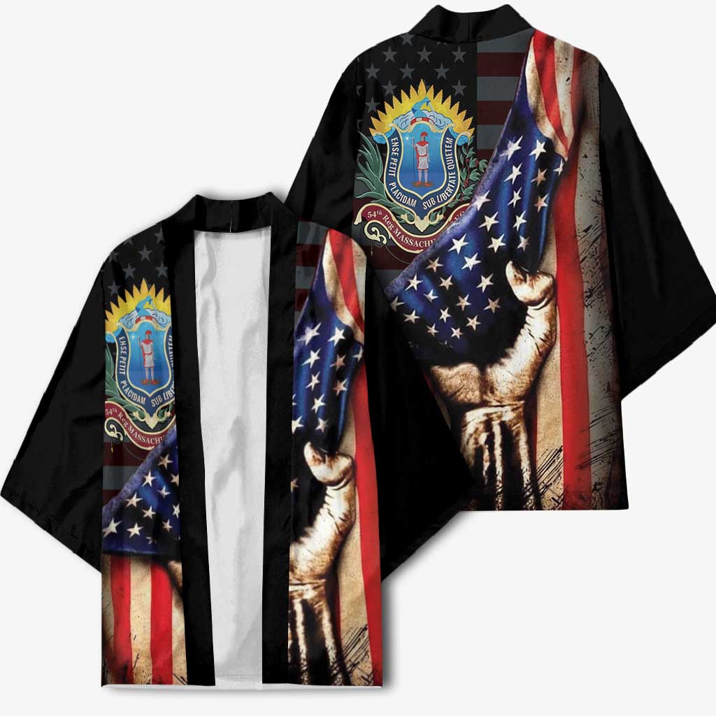 54th Massachusetts Infantry Regiment Kimono Flag of Freedom - Wonder Print Shop