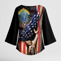 54th Massachusetts Infantry Regiment Kimono Sleeve Blouse Flag of Freedom - Wonder Print Shop