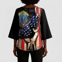 54th Massachusetts Infantry Regiment Kimono Sleeve Blouse Flag of Freedom - Wonder Print Shop
