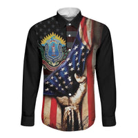 54th Massachusetts Infantry Regiment Long Sleeve Button Shirt Flag of Freedom - Wonder Print Shop