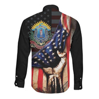 54th Massachusetts Infantry Regiment Long Sleeve Button Shirt Flag of Freedom - Wonder Print Shop