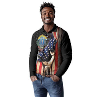 54th Massachusetts Infantry Regiment Long Sleeve Polo Shirt Flag of Freedom - Wonder Print Shop