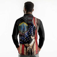 54th Massachusetts Infantry Regiment Long Sleeve Polo Shirt Flag of Freedom - Wonder Print Shop