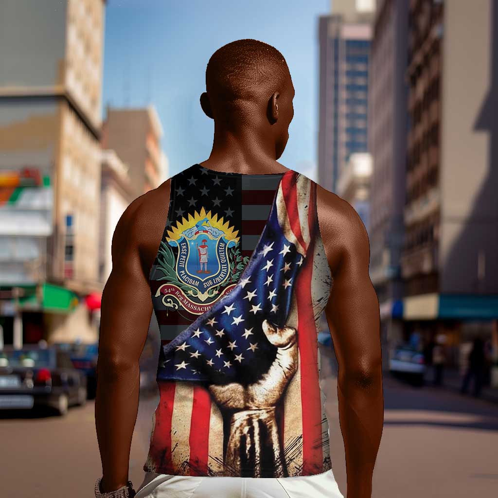 54th Massachusetts Infantry Regiment Men Tank Top Flag of Freedom - Wonder Print Shop