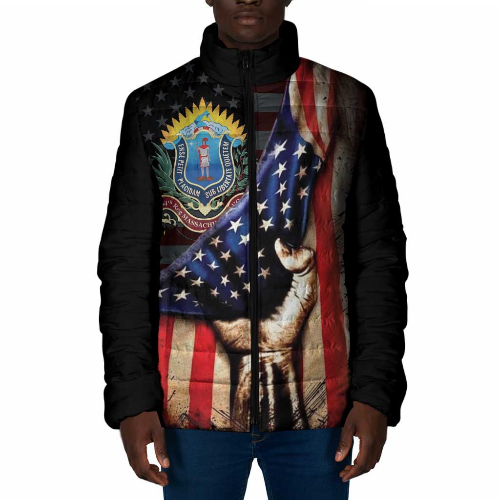 54th Massachusetts Infantry Regiment Padded Jacket Flag of Freedom - Wonder Print Shop