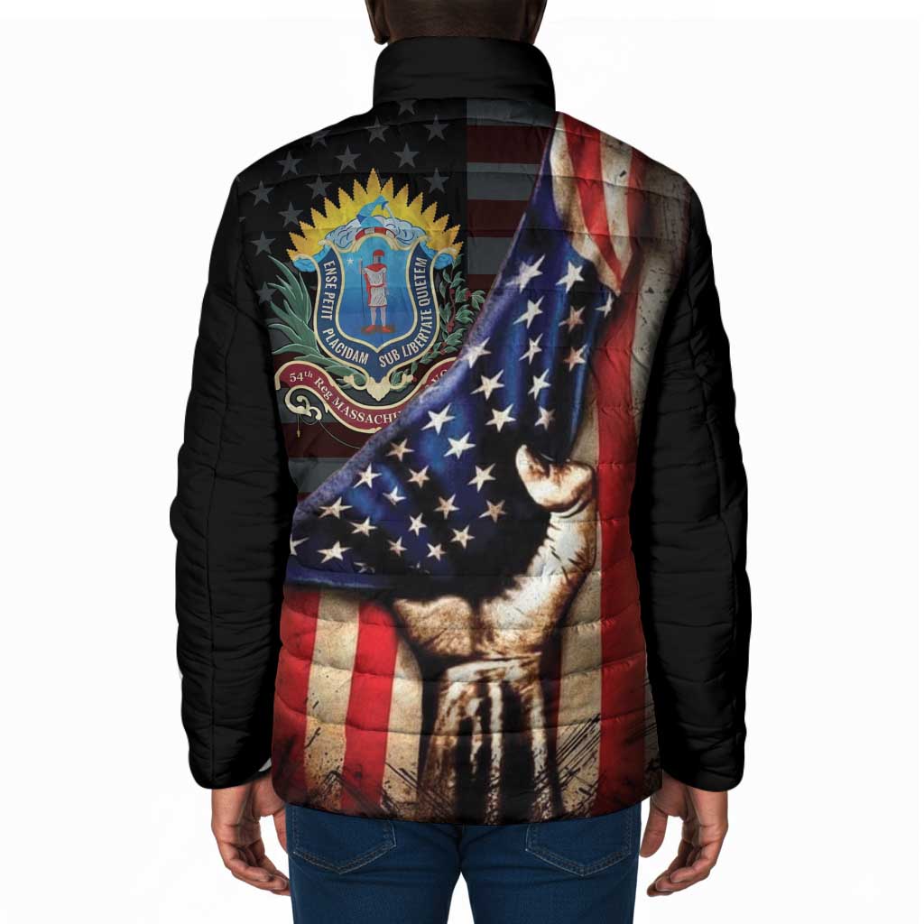 54th Massachusetts Infantry Regiment Padded Jacket Flag of Freedom - Wonder Print Shop