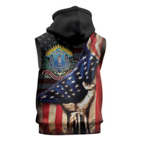 54th Massachusetts Infantry Regiment Sleeveless Hoodie Flag of Freedom - Wonder Print Shop