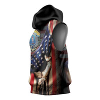 54th Massachusetts Infantry Regiment Sleeveless Hoodie Flag of Freedom - Wonder Print Shop