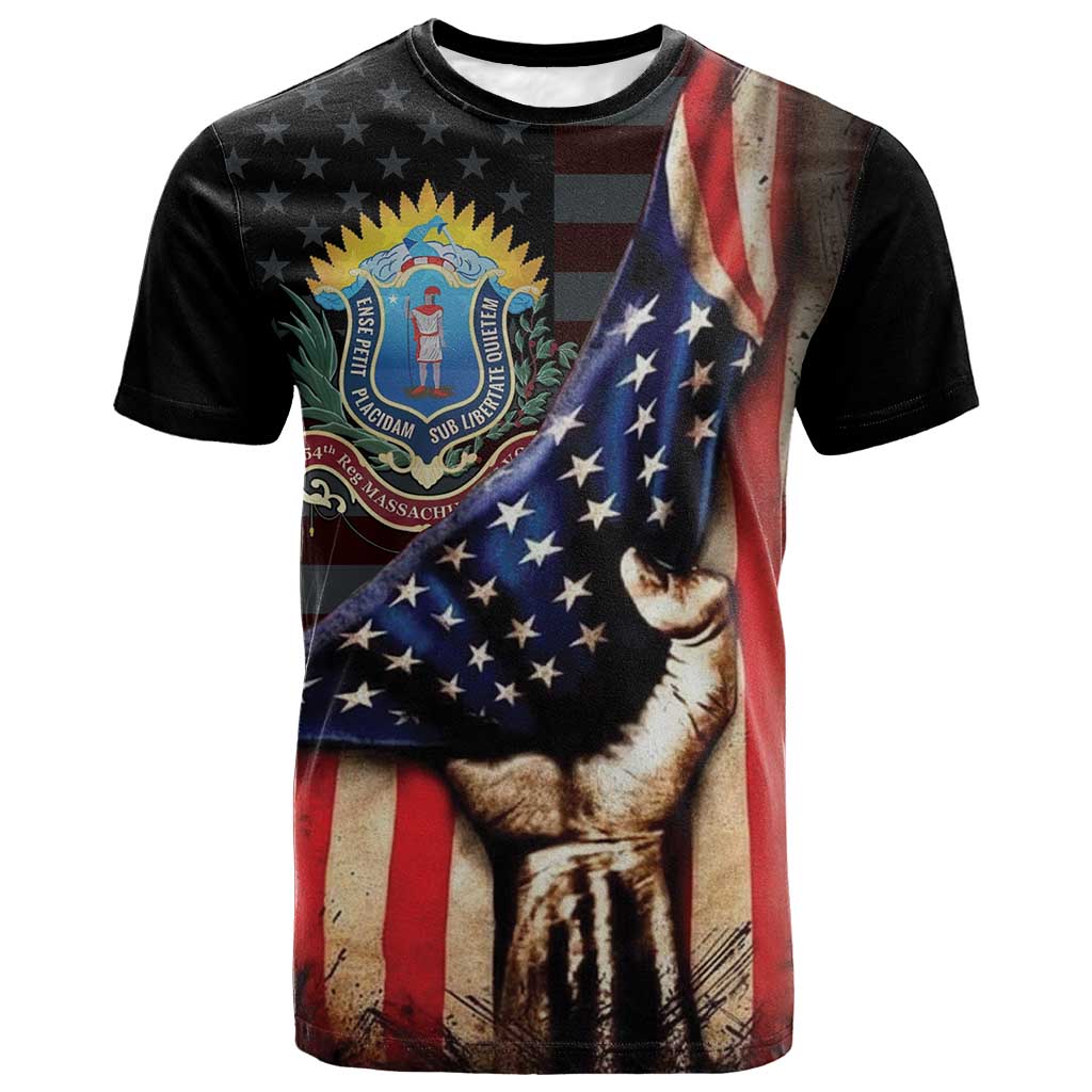 54th Massachusetts Infantry Regiment T shirt Flag of Freedom - Wonder Print Shop