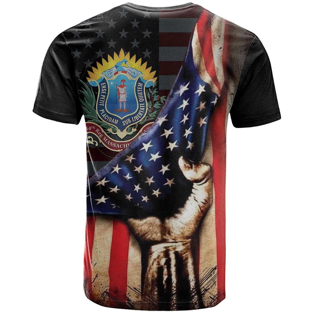54th Massachusetts Infantry Regiment T shirt Flag of Freedom - Wonder Print Shop
