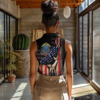 54th Massachusetts Infantry Regiment Women Sleeveless Polo Shirt Flag of Freedom - Wonder Print Shop