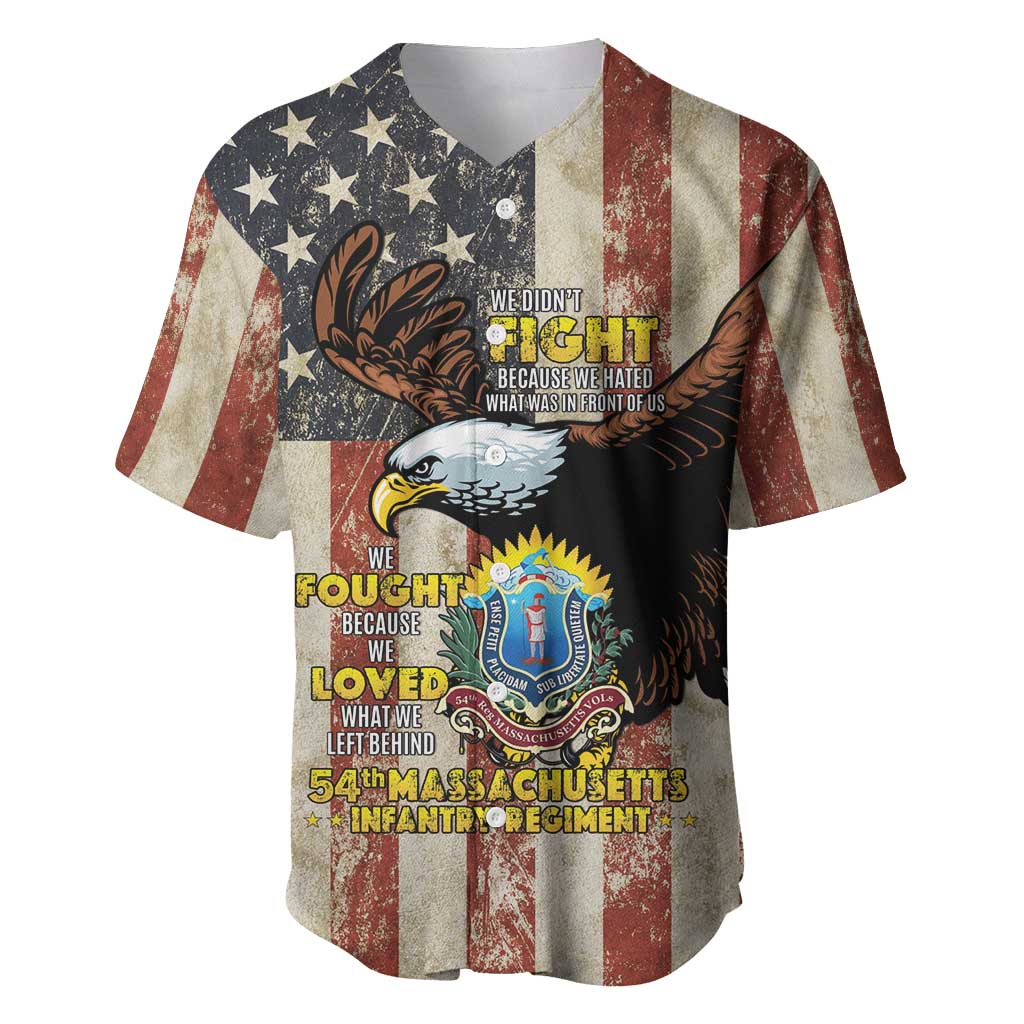 54th Massachusetts Infantry Regiment Baseball Jersey American Eagle - Wonder Print Shop