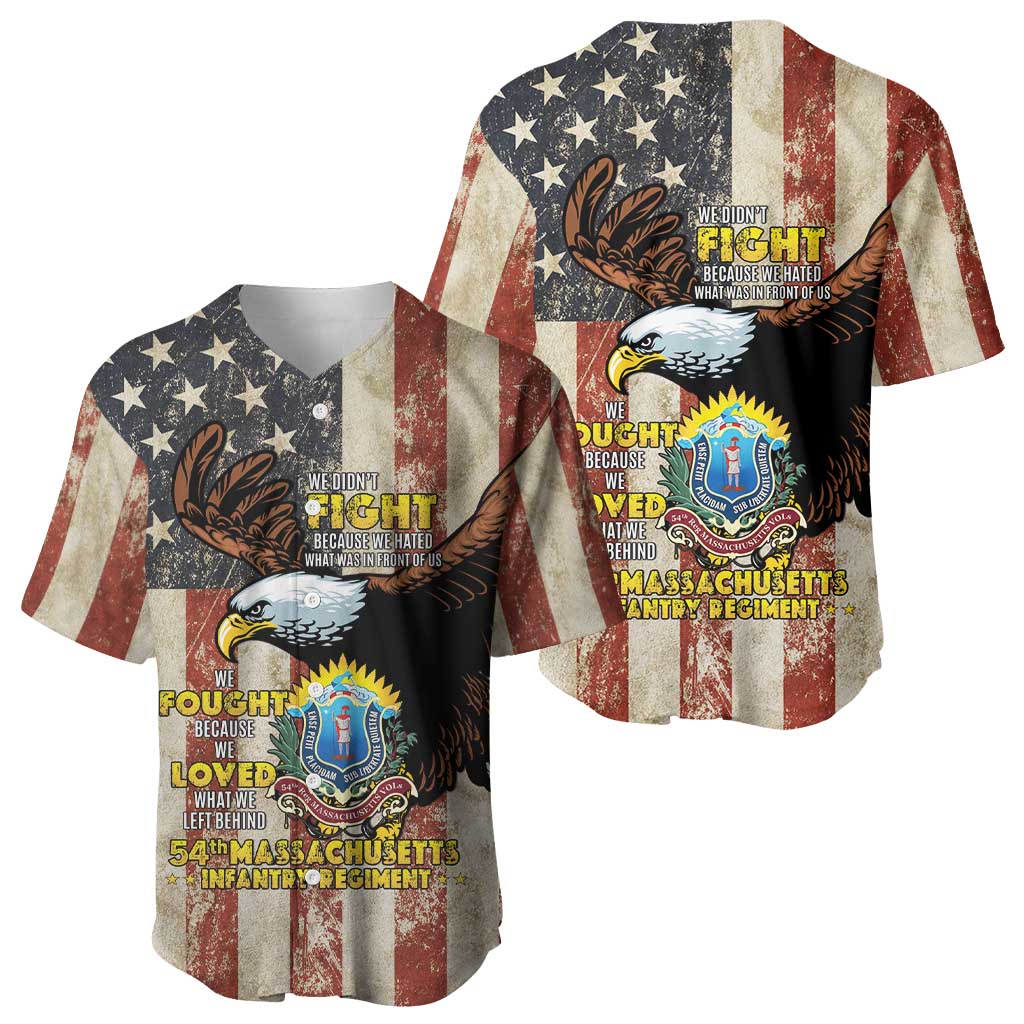 54th Massachusetts Infantry Regiment Baseball Jersey American Eagle - Wonder Print Shop
