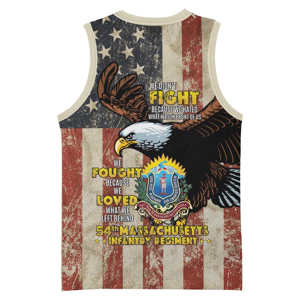 54th Massachusetts Infantry Regiment Basketball Jersey American Eagle - Wonder Print Shop