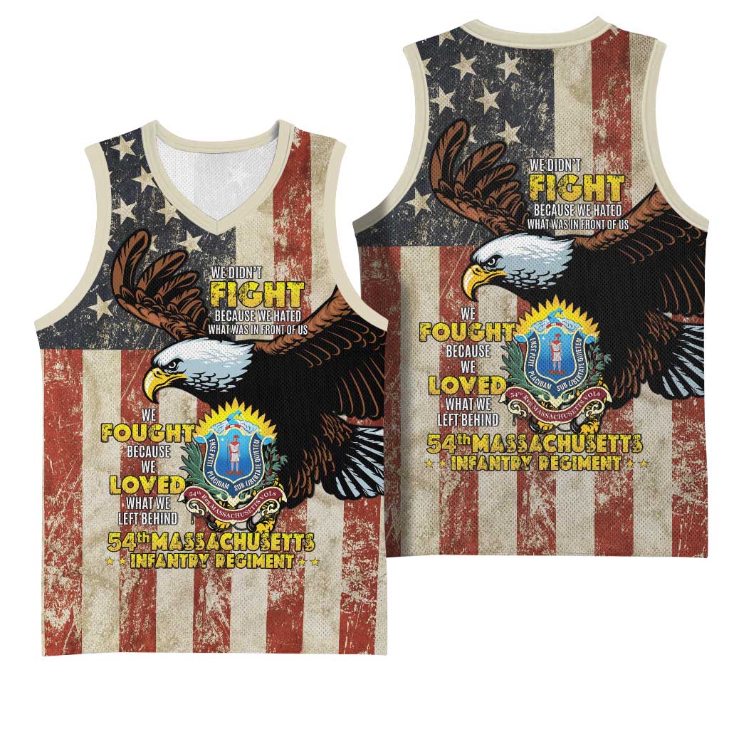 54th Massachusetts Infantry Regiment Basketball Jersey American Eagle - Wonder Print Shop