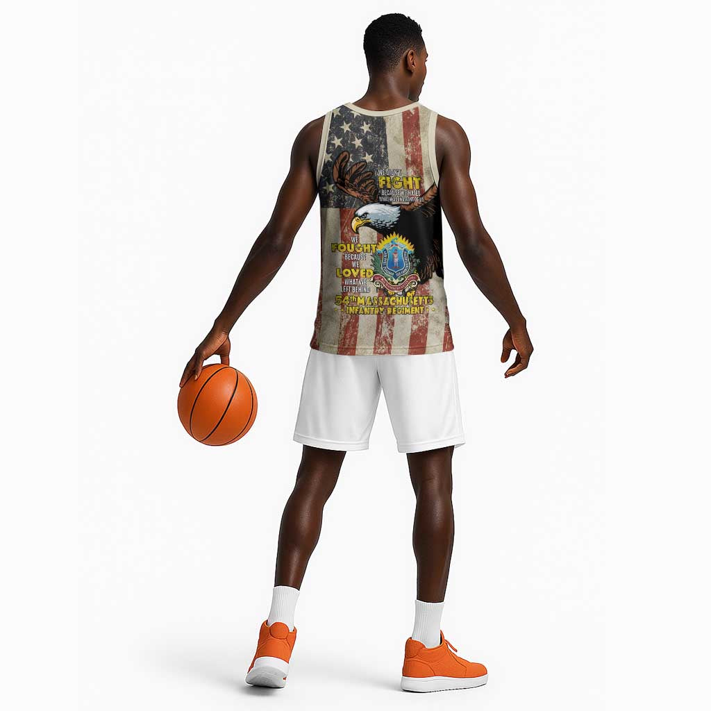 54th Massachusetts Infantry Regiment Basketball Jersey American Eagle - Wonder Print Shop