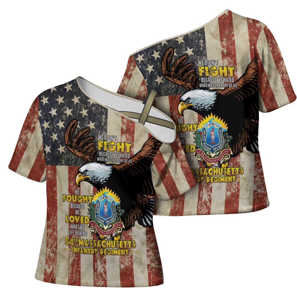 54th Massachusetts Infantry Regiment Cross Shoulder Shirt American Eagle - Wonder Print Shop