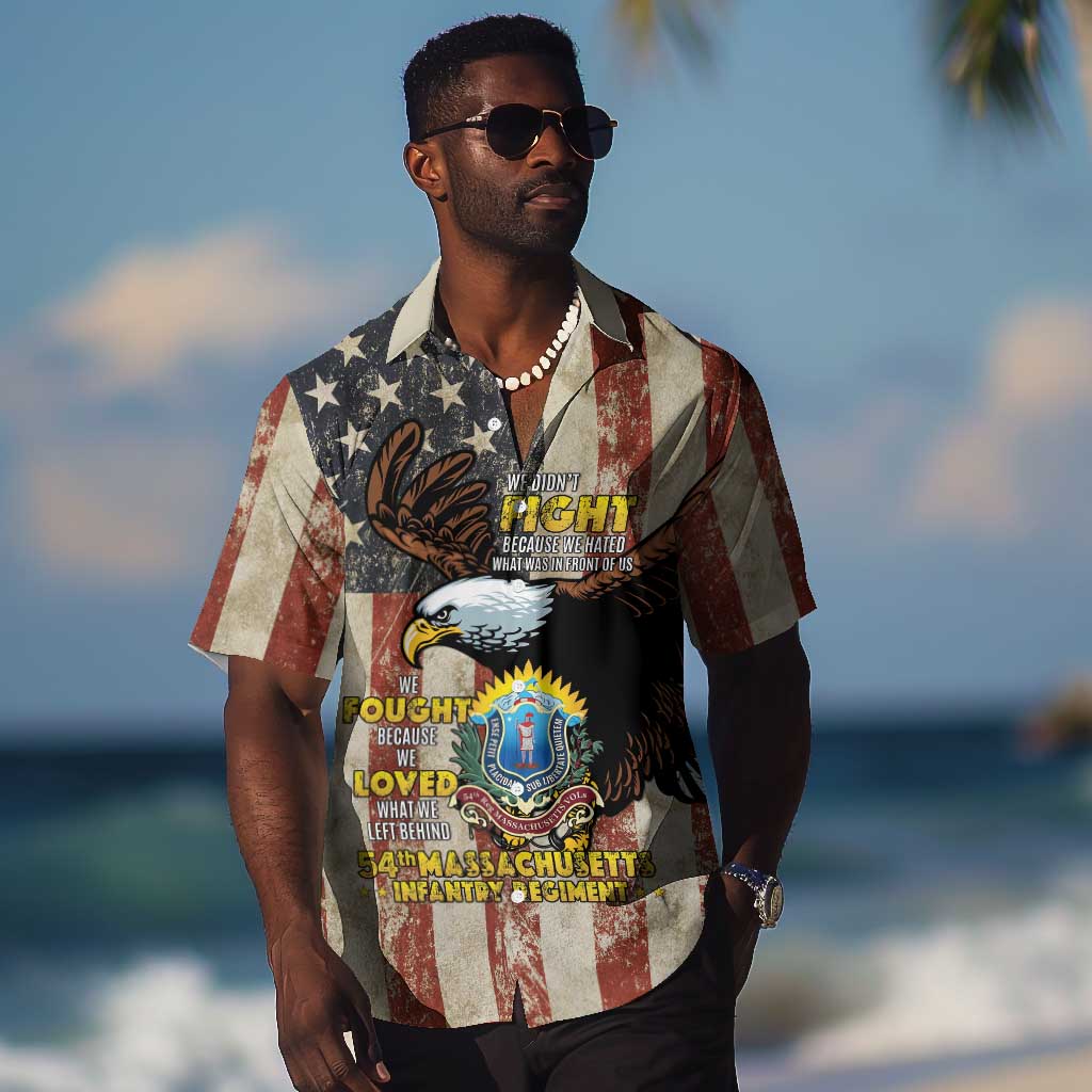 54th Massachusetts Infantry Regiment Hawaiian Shirt American Eagle - Wonder Print Shop