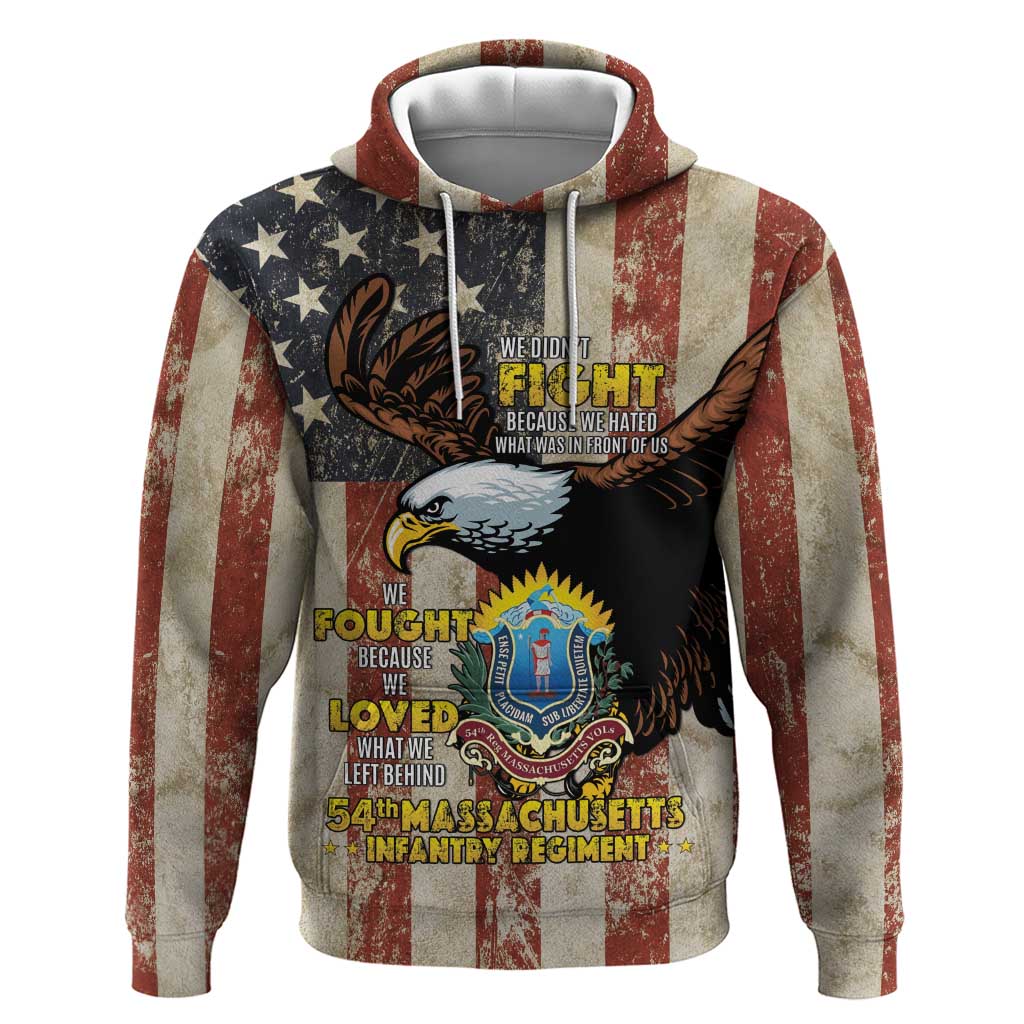 54th Massachusetts Infantry Regiment Hoodie American Eagle - Wonder Print Shop