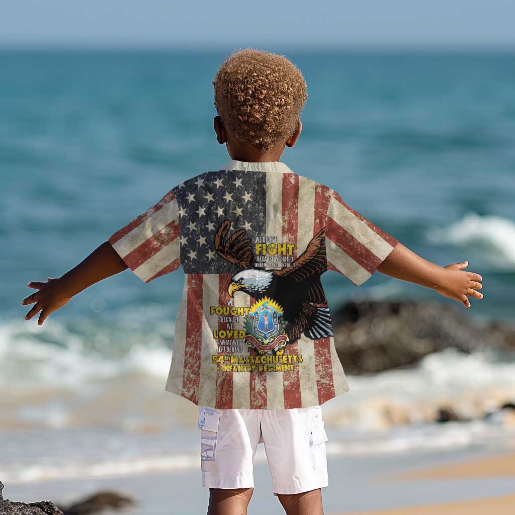 54th Massachusetts Infantry Regiment Kid Hawaiian Shirt American Eagle - Wonder Print Shop