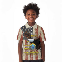 54th Massachusetts Infantry Regiment Kid Polo Shirt American Eagle - Wonder Print Shop