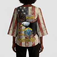 54th Massachusetts Infantry Regiment Kimono Sleeve Blouse American Eagle - Wonder Print Shop