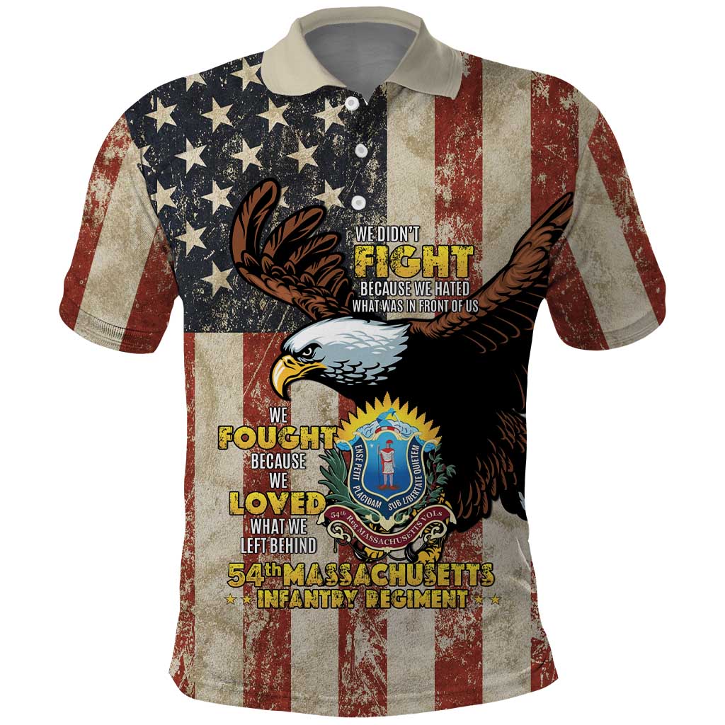 54th Massachusetts Infantry Regiment Polo Shirt American Eagle - Wonder Print Shop