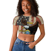 54th Massachusetts Infantry Regiment Raglan Cropped T shirt American Eagle - Wonder Print Shop