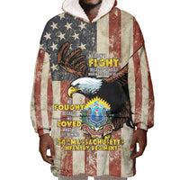 54th Massachusetts Infantry Regiment Wearable Blanket Hoodie American Eagle - Wonder Print Shop