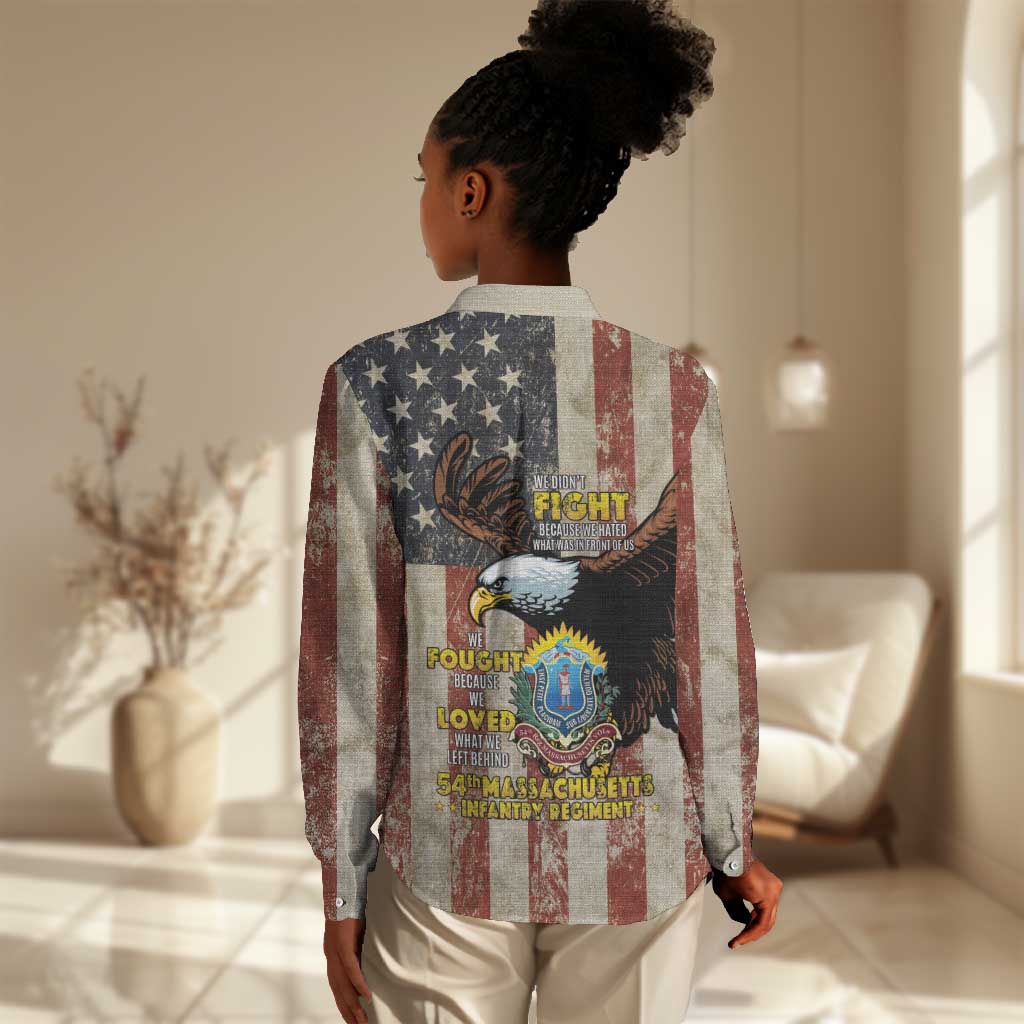 54th Massachusetts Infantry Regiment Women Casual Shirt American Eagle - Wonder Print Shop