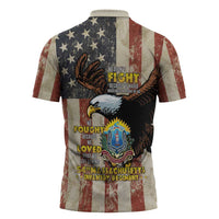 54th Massachusetts Infantry Regiment Zipper Polo Shirt American Eagle - Wonder Print Shop