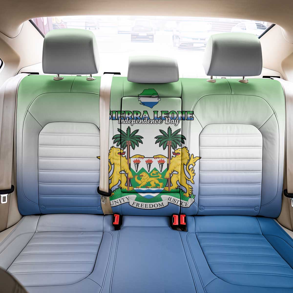 Sierra Leone Back Car Seat Cover Happy Independence Day