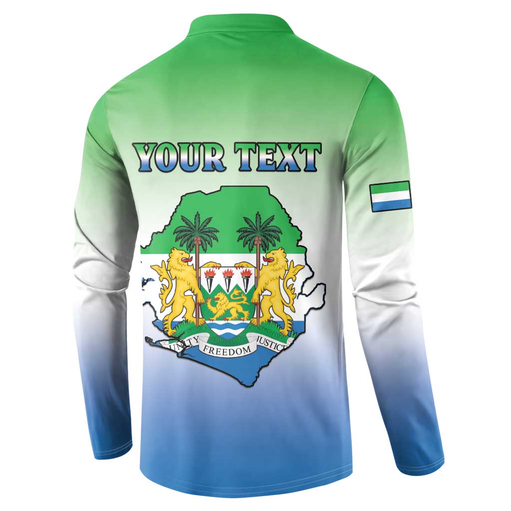 Personalised Sierra Leone Button Sweatshirt Happy Independence Day