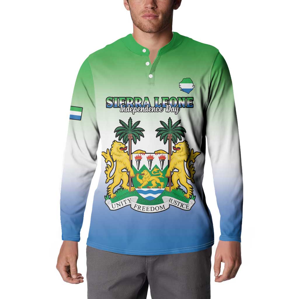 Personalised Sierra Leone Button Sweatshirt Happy Independence Day