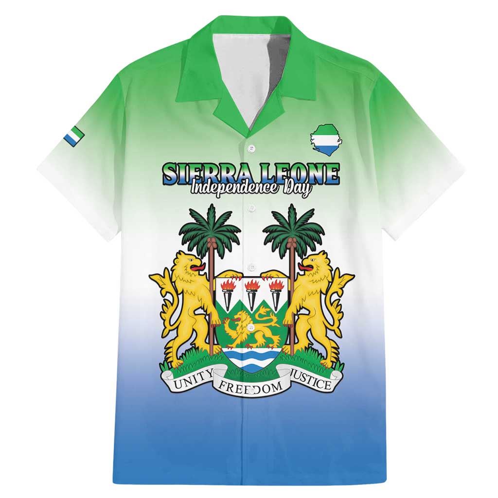 Personalised Sierra Leone Family Matching Mermaid Dress and Hawaiian Shirt Happy Independence Day