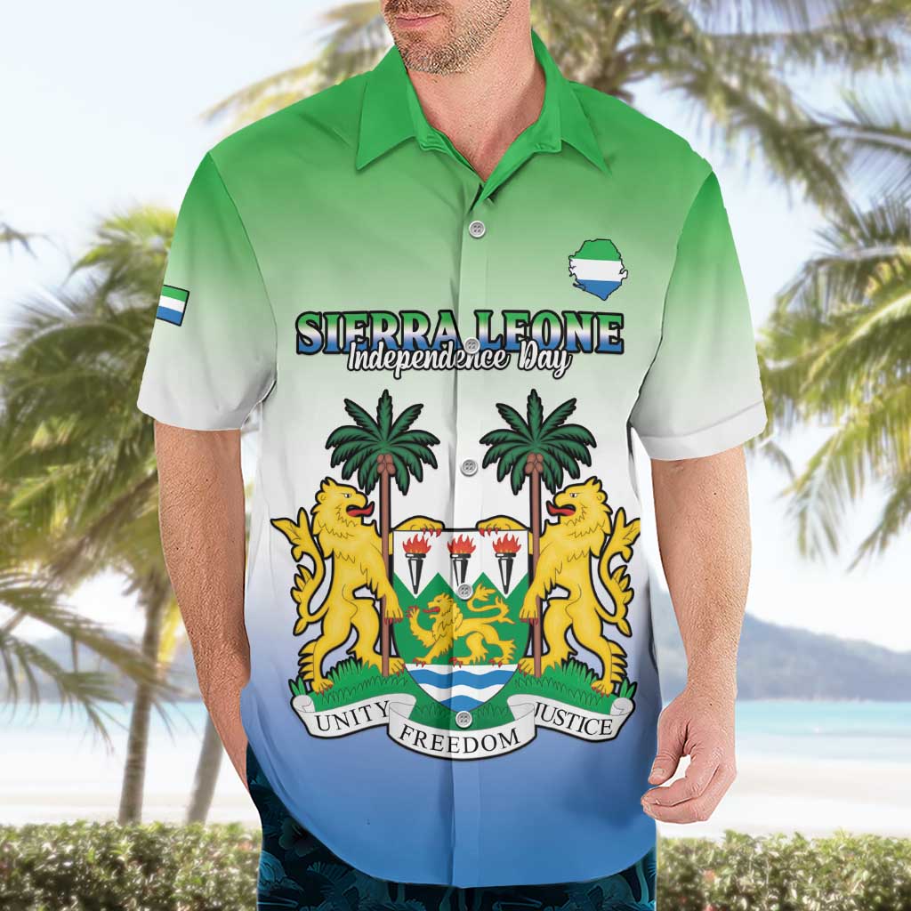 Personalised Sierra Leone Hawaiian Shirt Happy Independence Day