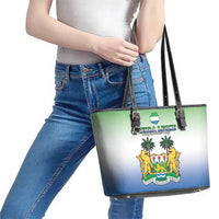 Sierra Leone Leather Tote Bag Happy Independence Day